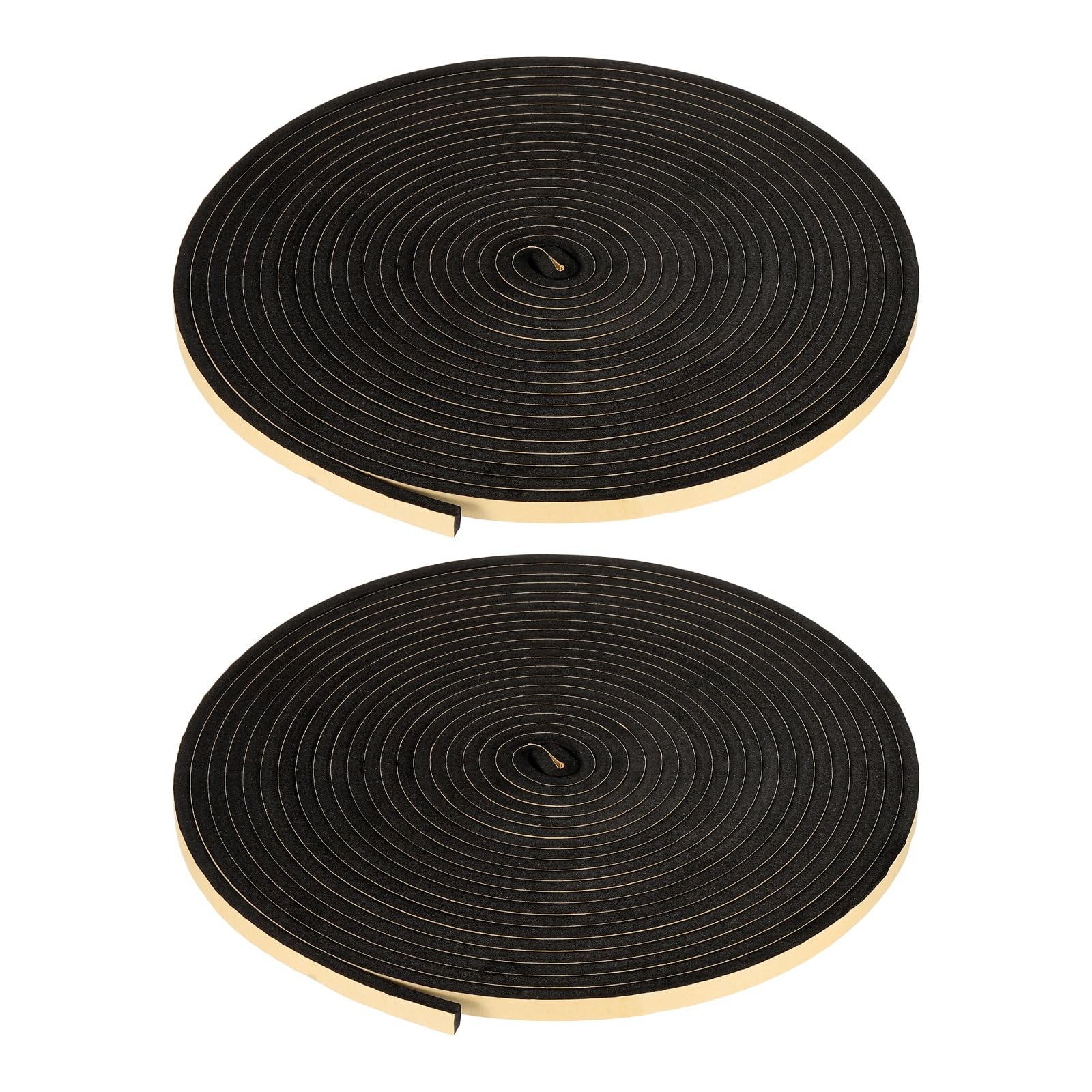 PATIKIL Foam Insulation Tape for Door 15mm W x 6mm T x 10m L Black 2Pcs