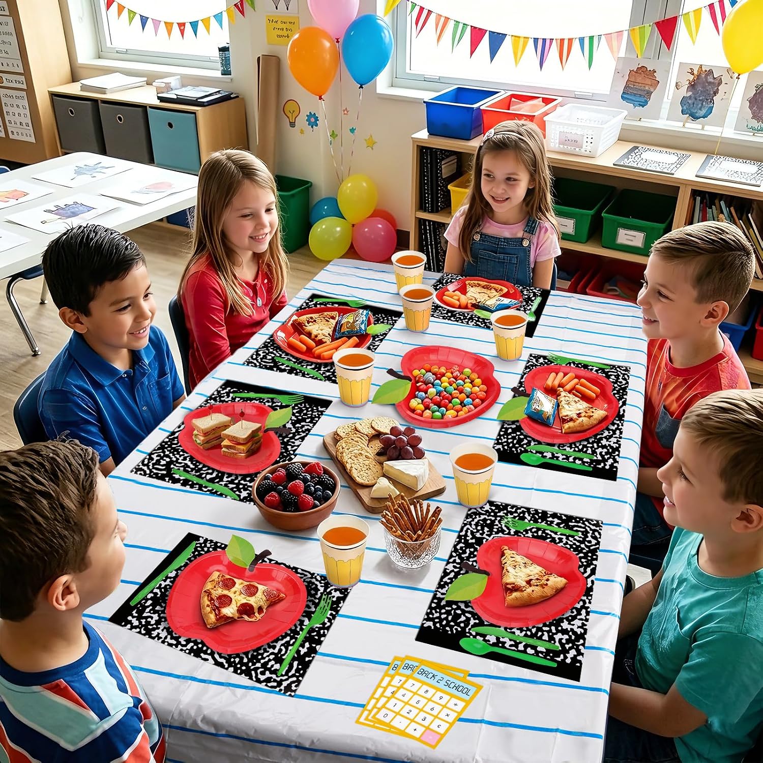 171 Pcs Back to School Decorations Party Supplies for Classroom, 9" Plates image 5