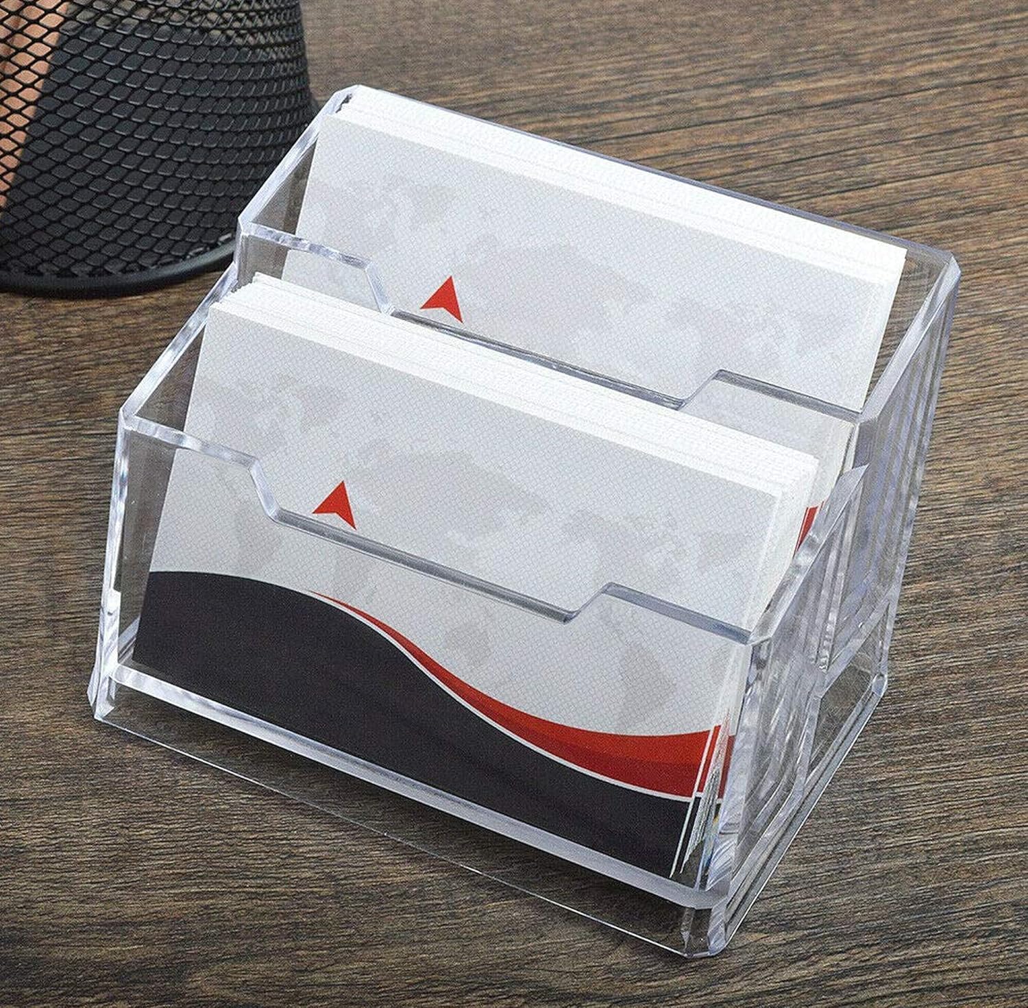 Business Card Holder for Desk | Premium Desktop Visiting Card Stand | Office Table Card Organizer | Sleek & Modern Card Display for Professionals-image-20
