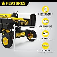 Vista 2 de Champion Power Equipment Divisor de registro de gas de haz completo horizontal/vertical de 37 toneladas con retorno automático