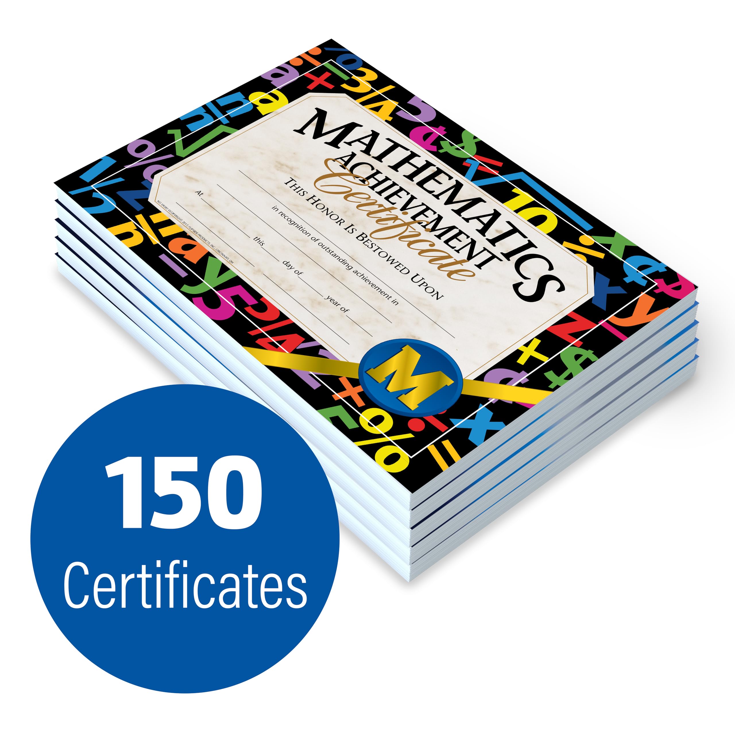 Flipside Products VA581-5 Certyfikat osiągnięć matematycznych, 44 sztuki, 5 sztuk