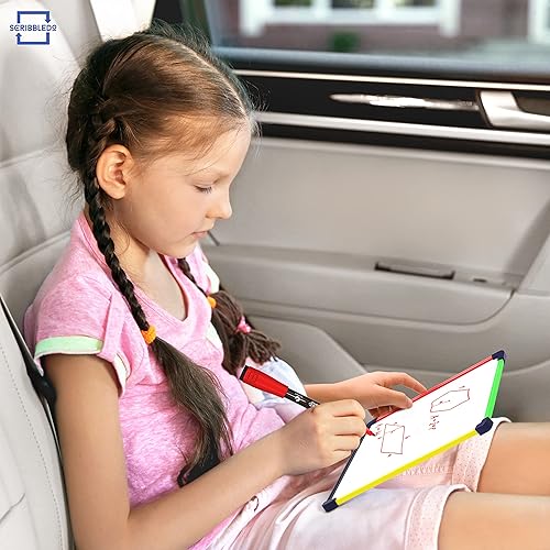 Miniatura 4 de Pizarra blanca para colorear artística de tamaño de viaje para niños, 9 x 12 pulgadas, artículos esenciales de viaje para niños, accesorios de viaje