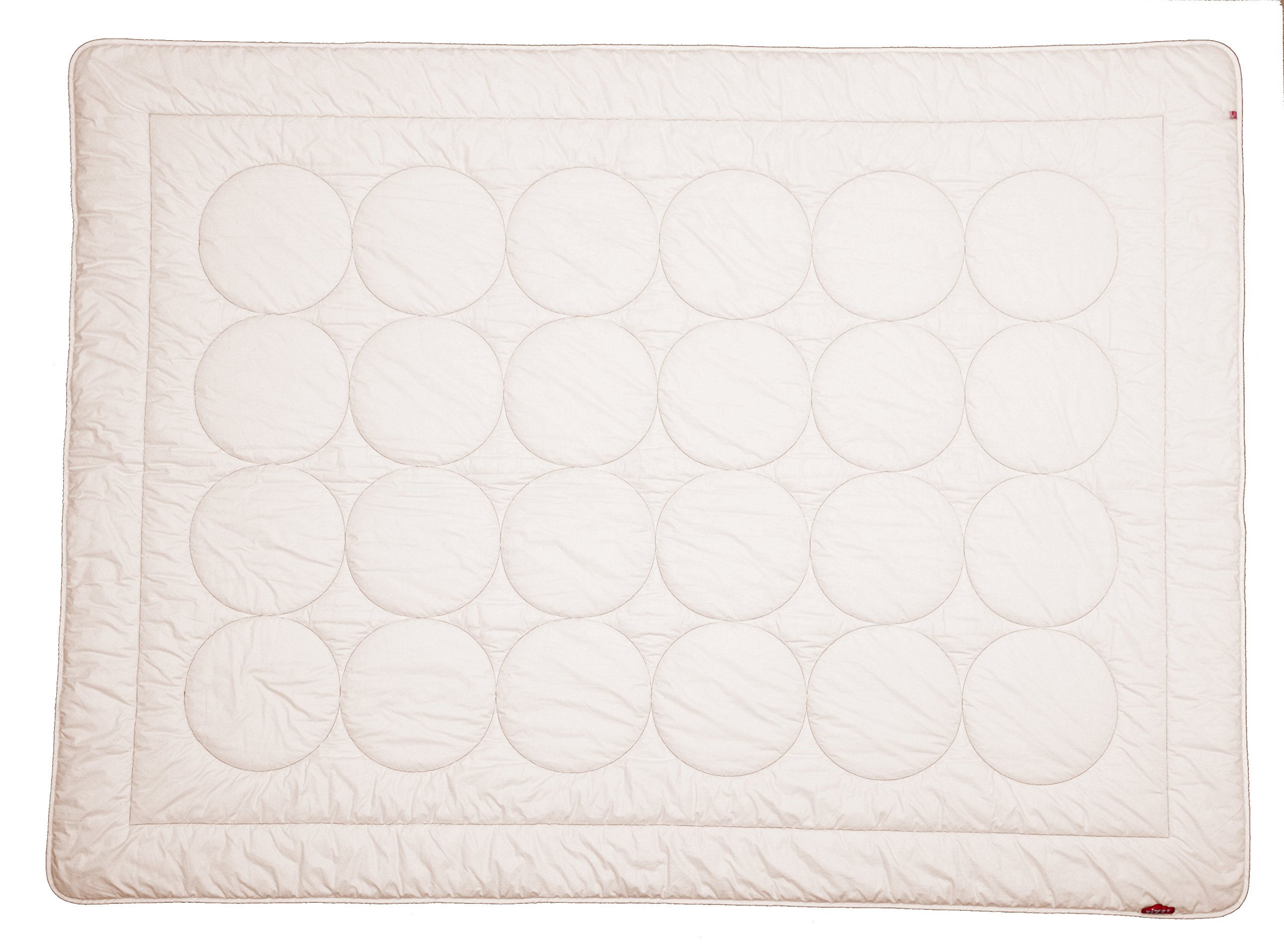 Kołdra na 4 pory roku 155 x 220 cm – oddychająca i niewiarygodnie miękka – naturalna kołdra z wypełnieniem z wełny swisswool (290 g/m2) – wysokiej jakości pościel na cały rok