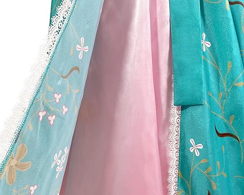 Miniatura 5 de KLFFLGID Disfraz de princesa Giselle Enchantd para niña Halloween juego de rol disfraz de fiesta de cumpleaños