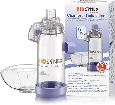 Inhalation Chamber   Spacer for Inhalers   Respiratory Support for Asthma and Bronchiolitis   Latex-Free   BPA-Free 6 Yo+