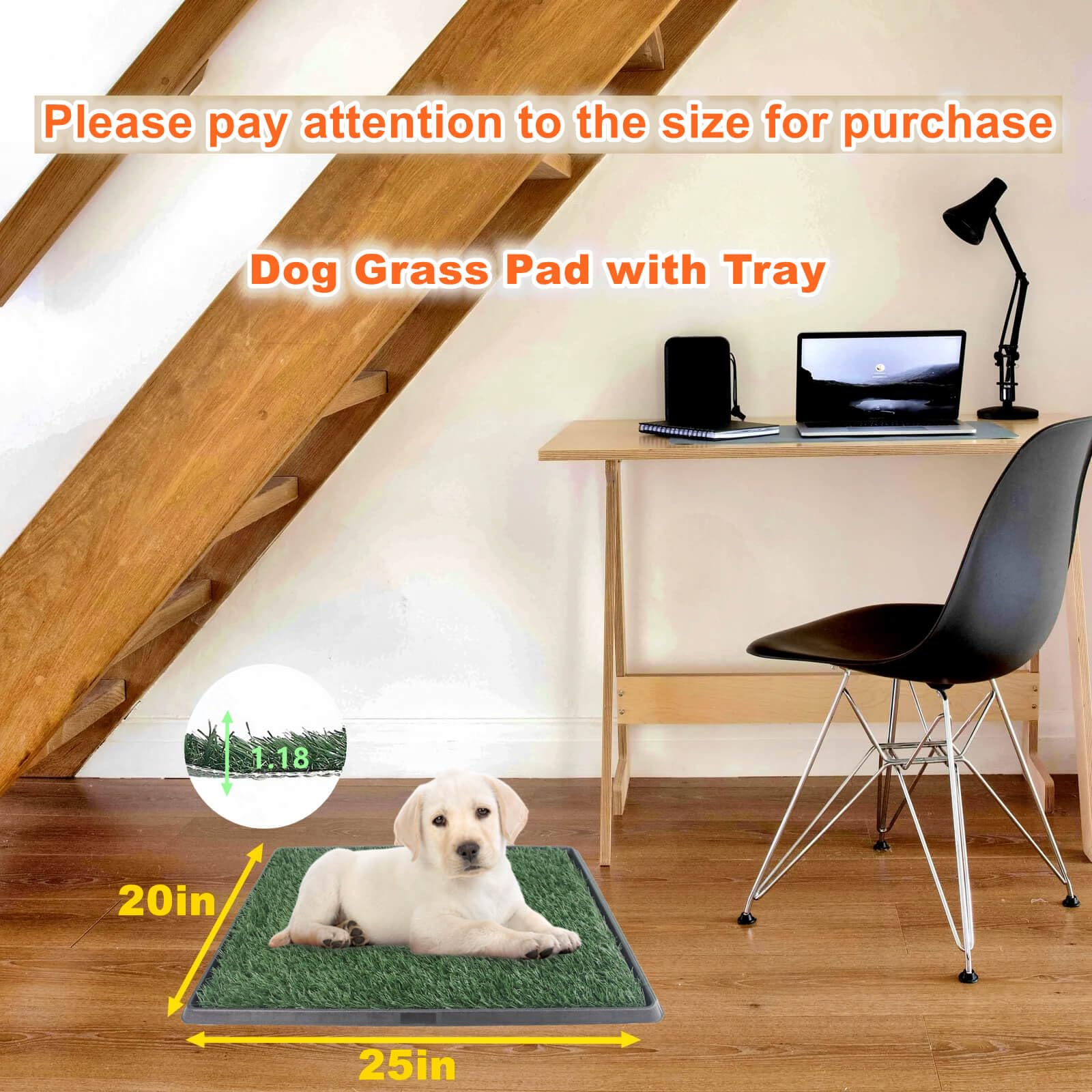 Dog Grass Pad with Tray 25