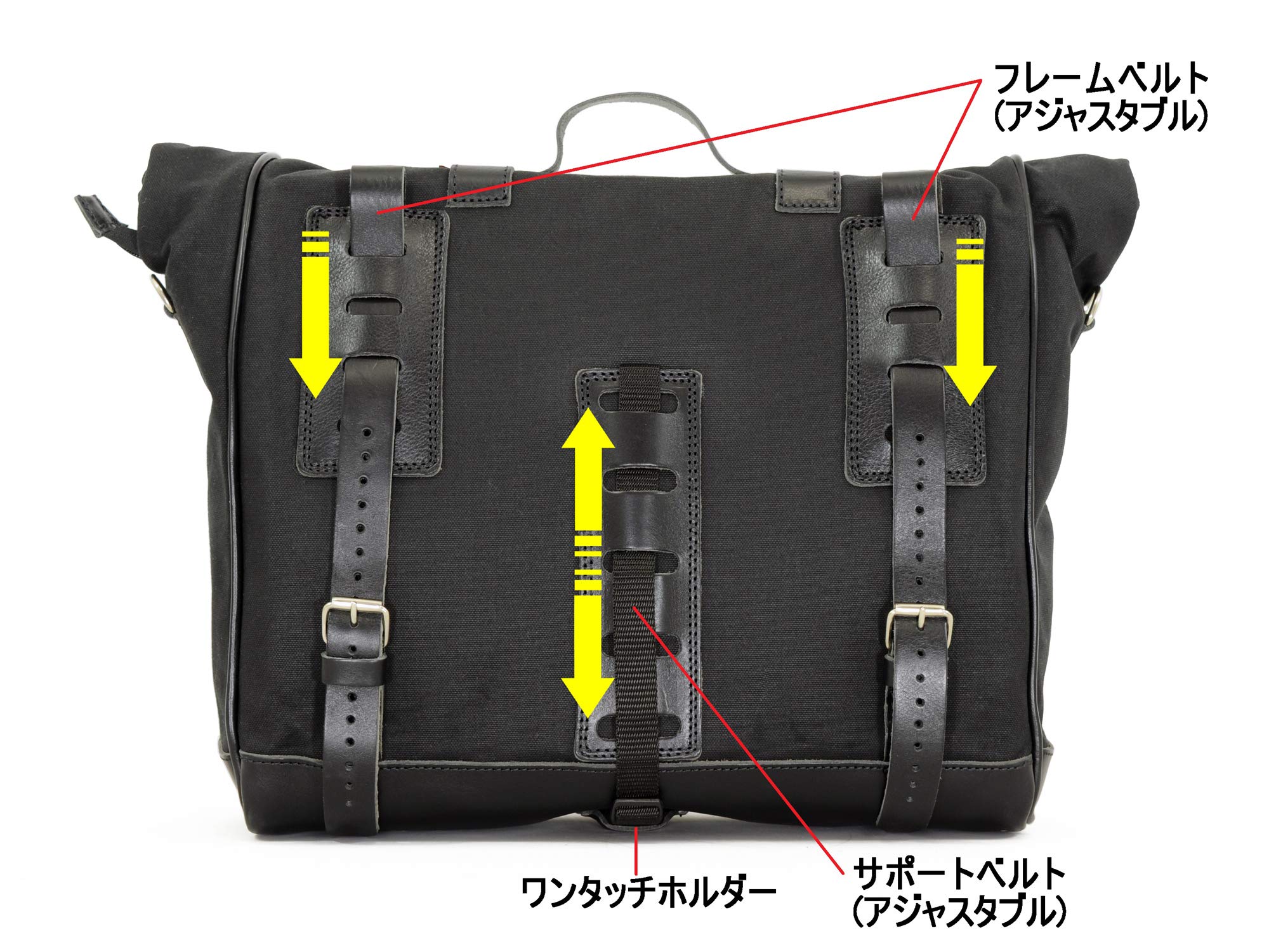 Amazon.co.jp: LONGRIDE ヘリテージ サドルバッグ・ロールトップ (18L 