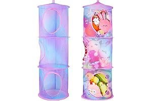 Basumee Hanging Stuffed Animal Storage Nets - Animal Keeper for Kids' Rooms