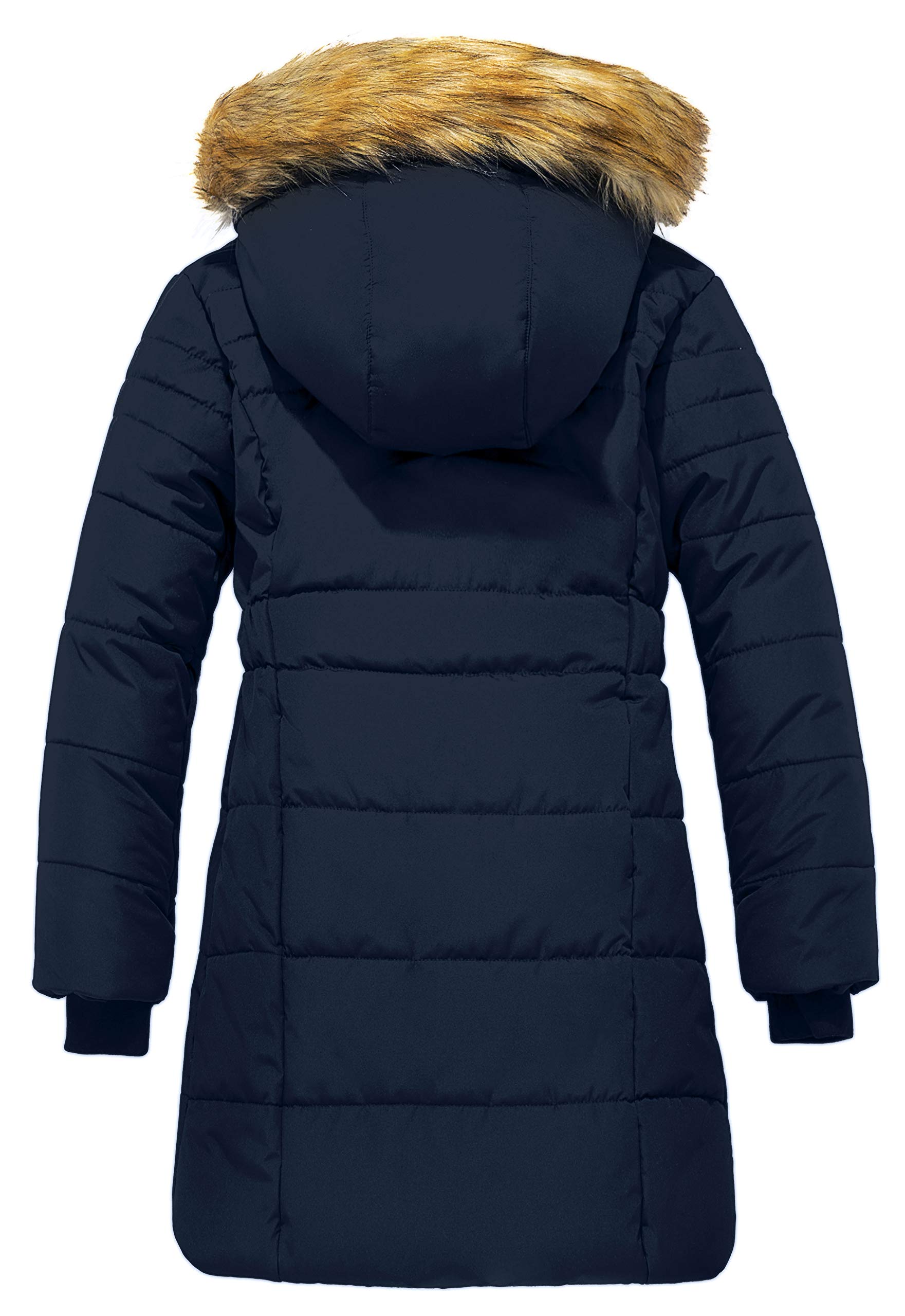 ZSHOW Cappotto Lungo Invernale Caldo Parka con Cappuccio in Pelliccia Sintetica Giacca Imbottita Spessa Antivento Capispalla Idrorepellente Bambina