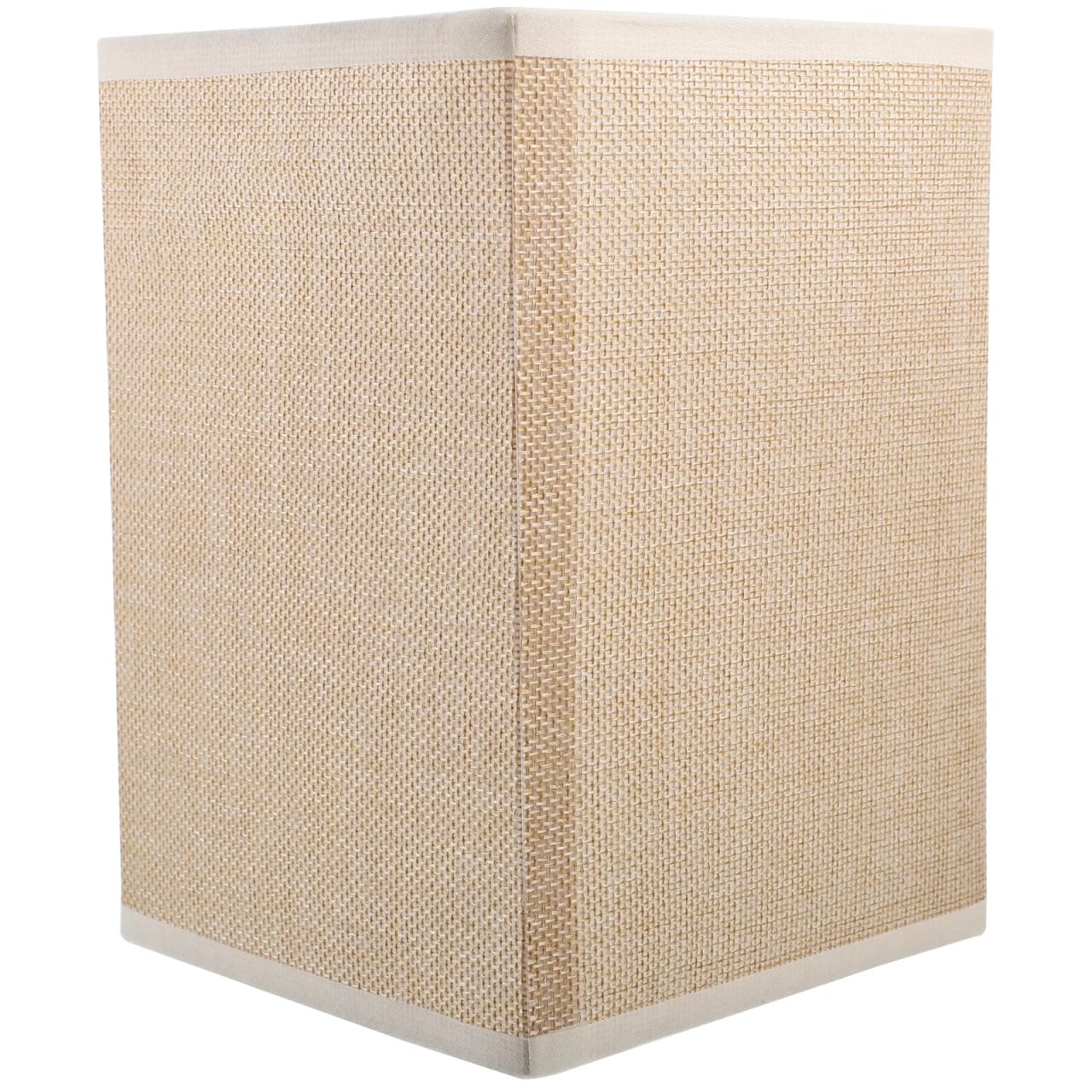 Amosfun Square Lampshade 14x14x20cm Linen Clip-On for E27 Bulbs – Deformation-Resistant & Easy-Clean Replacement – for Table Lamps, Floor Lamps, Home Office