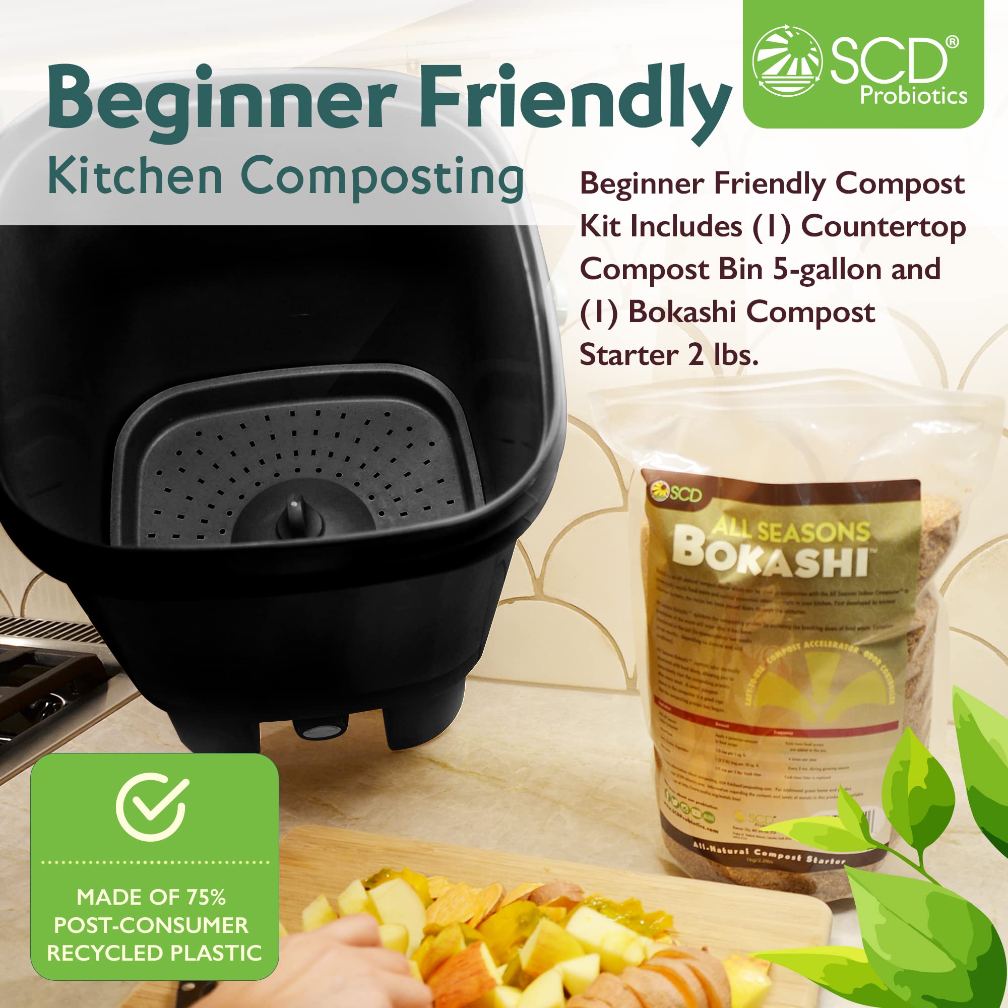 Buy All Seasons Indoor Composter Starter Kit 5 Gallon Compost Bin for