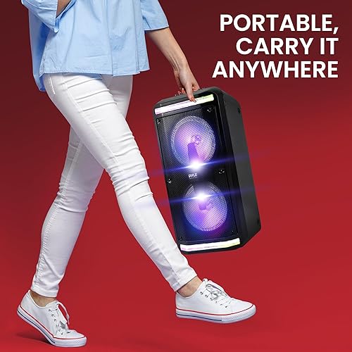 Miniatura 6 de Sonido alrededor de altavoz Bluetooth y sistema de micrófono altavoz estéreo portátil de karaoke con micrófono con cable, lectores MP3USBMicro SD,