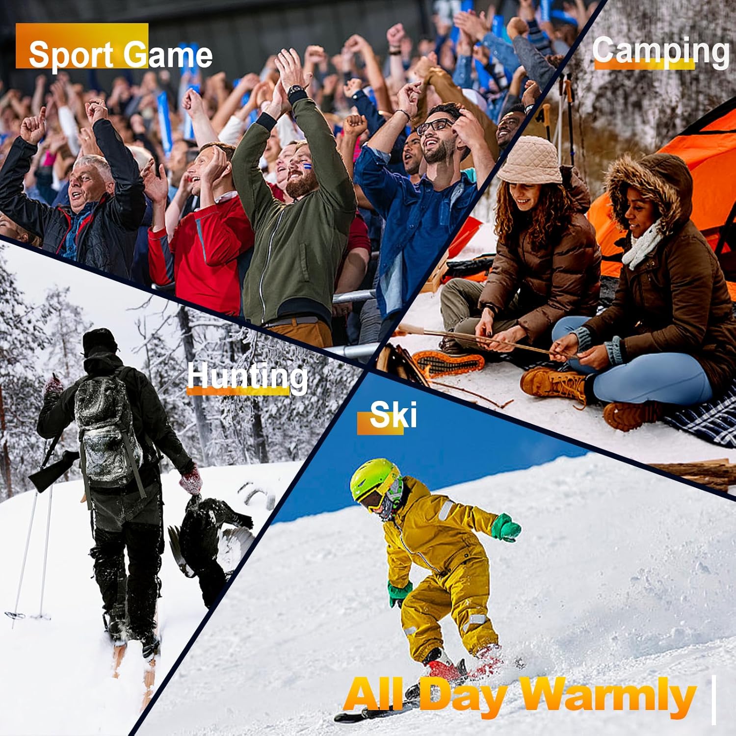 Hand Warmers Rechargeable - Electric Hand warmer, Max 20 Hrs Warmth 4 Levels Heat Up to 131℉, Dual-side Heating Portable Reusable Pocket Heater 2 Pack for Raynauds, Hunting, Camping, Golf - Image 7