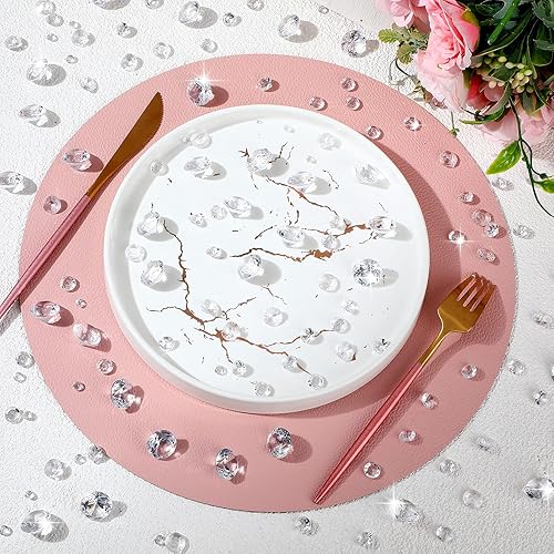 Miniatura 4 de Hicarer 800 piezas de diamantes decorativos acrílicos para mesa de diamantes para mesa para rellenos de jarrones, mesa de fiesta (transparente, 0.78