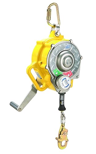 3M DBI-SALA Sealed-Blok 3400942 Línea de vida de modo dual autorretráctil/rescate, 50 pies, 3/16 pulgadas SS, gancho giratorio a presión,