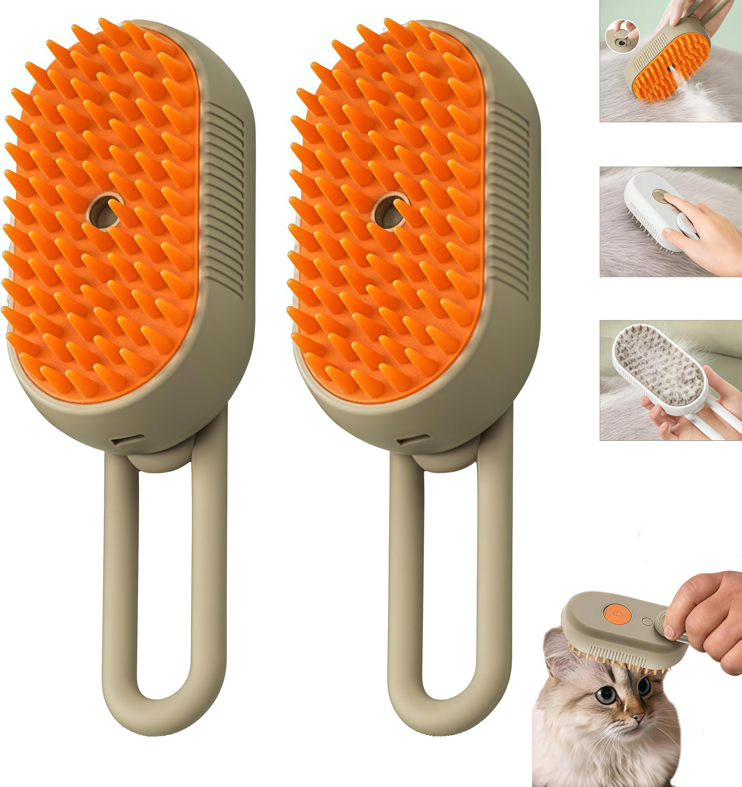 Katzenpflegebürste - 3-in-1-Wasserkamm zur effektiven Entfernung von verhedderten und losen Haaren, ideal für die Fellpflege und Wartung von Haustieren