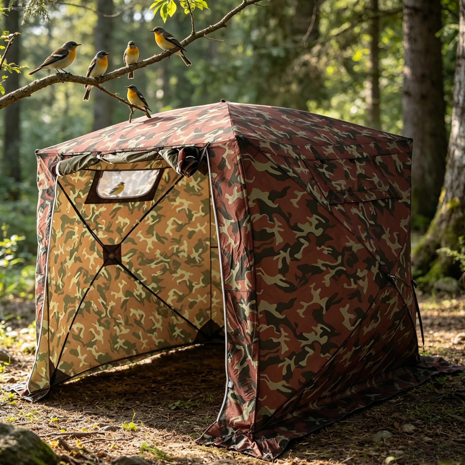 Goutime Professional Work Tent,Instant Pop-Up Canopy Tent 2x2m, Heavy-Duty Portable Shelter for Construction Site, Outdoor Workshop, Warehouse & Camping,Camouflage : Patio, Lawn & Garden