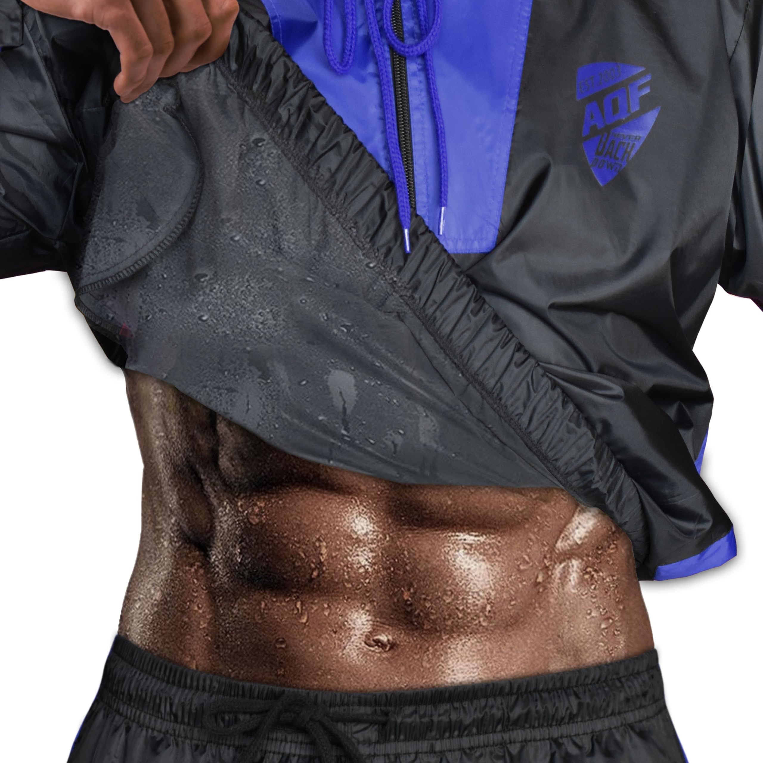 AQF Sauna Vetement De Sudation Femme Homme Fitness Combinaison Sudation Costume Sauna Sweat Suit Running Gym Jogging Survetement Tenue de Sudation (Tenue complète)