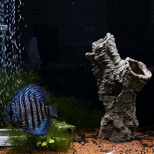 Miniatura 7 de Gran piel de reptil, 12", decoración de acuario, escondite territorial de peces, casa de escondite, decoración de reptiles pecera dec