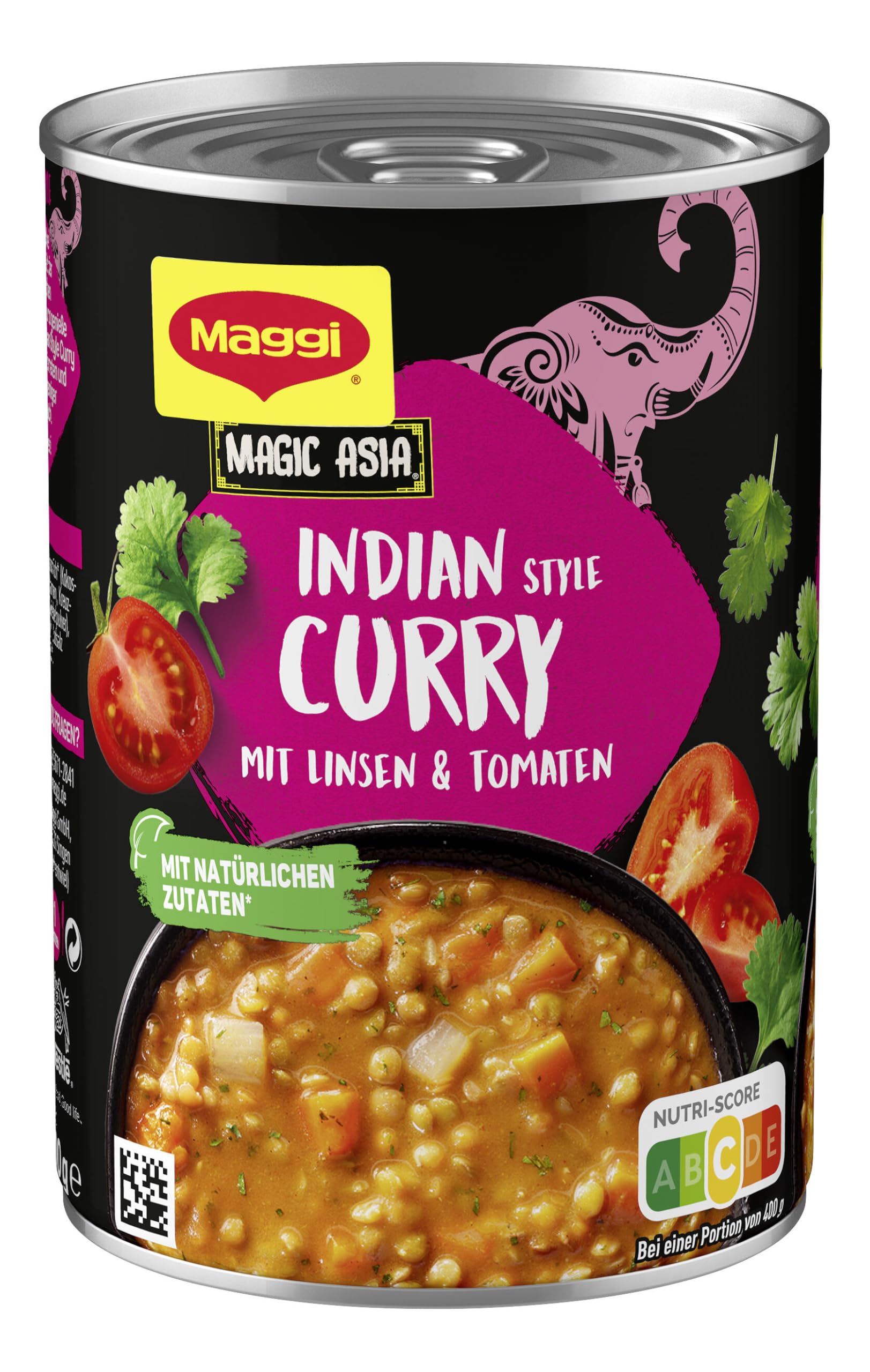 MAGGI Magic Asia Indian Style Curry, leckeres veganes Fertiggericht, 10er Pack (10 x 400g)