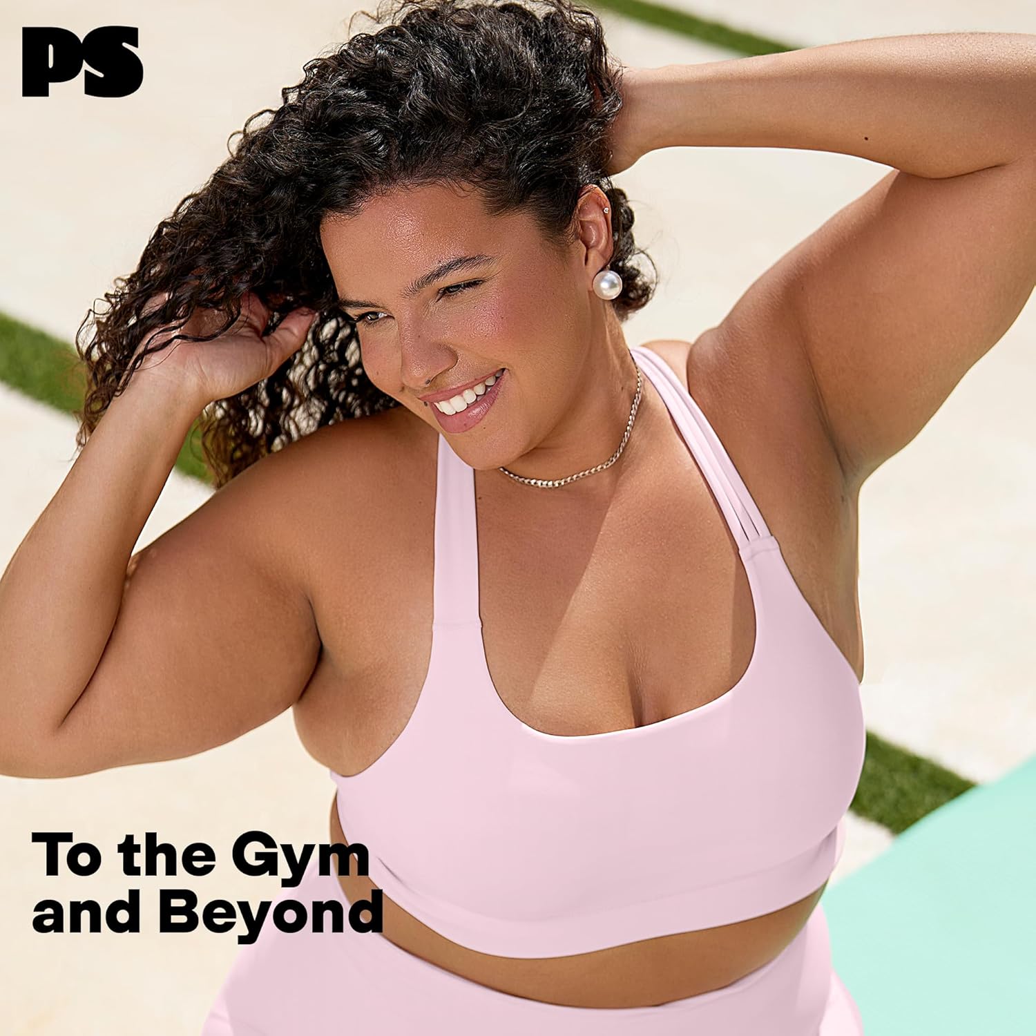 POPSUGAR PS Strappy Sports Bra for Women, Criss-Cross Back Padded Yoga Bra Workout Tops - Medium Support & Removable Cups - Image 5