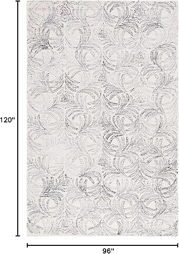 Miniatura 2 de MARTHA STEWART x SAFAVIEH MSR3528F - Alfombra contemporánea hecha a mano de 8 x 10 pies, color marfilgris