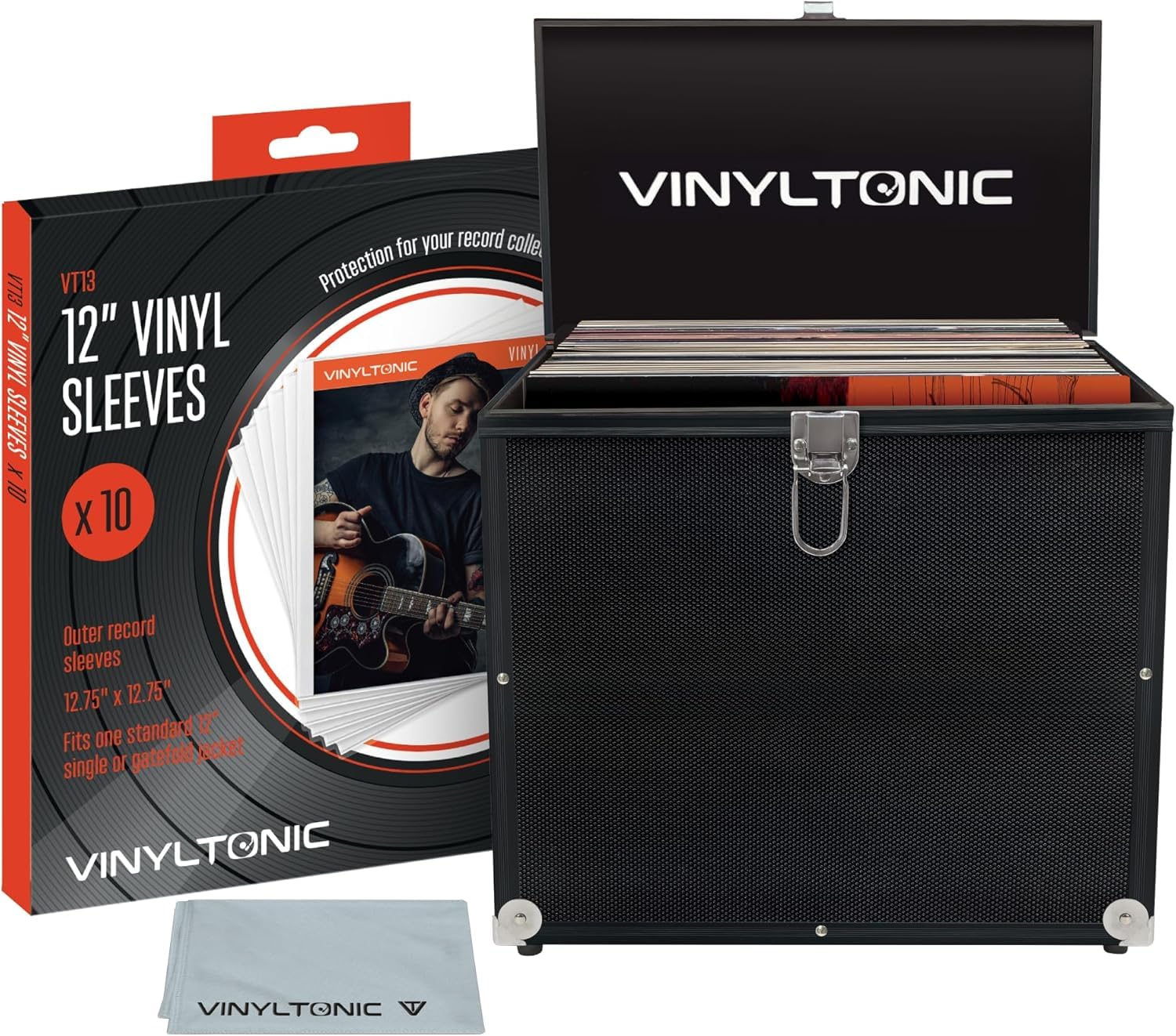 Black Lp Case (With Cloth & 10Pk Outer Sleeves)