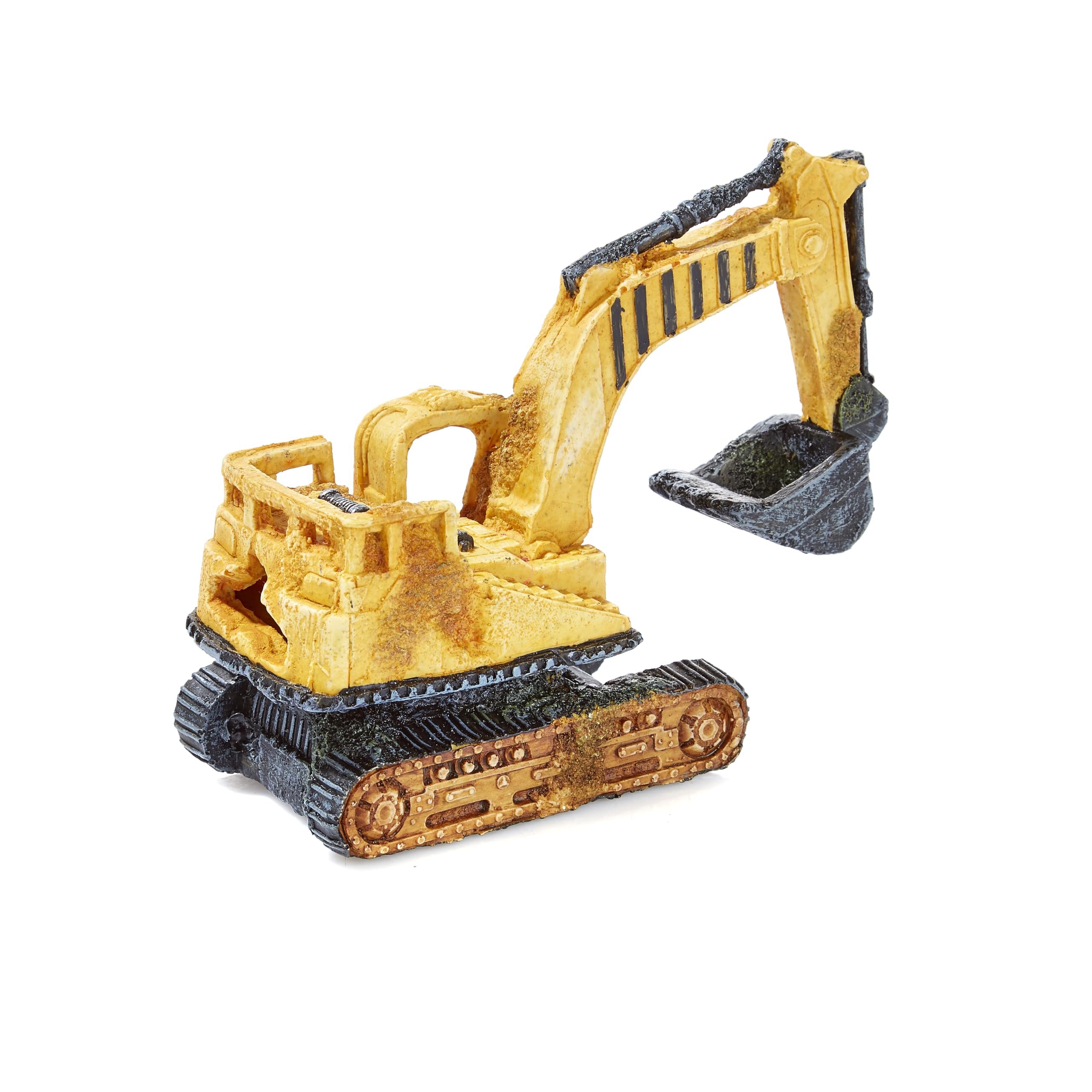 CLASSIC Excavator Yellow Digger Fish Tank Ornament Aquarium
