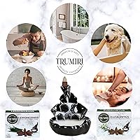Vista 3 de TRUMIRI Conos de incienso de reflujo – Paquete combinado de 20 conos de incienso en cascada – 10 limoncillo + 10 eucaliptos – Conos de incienso