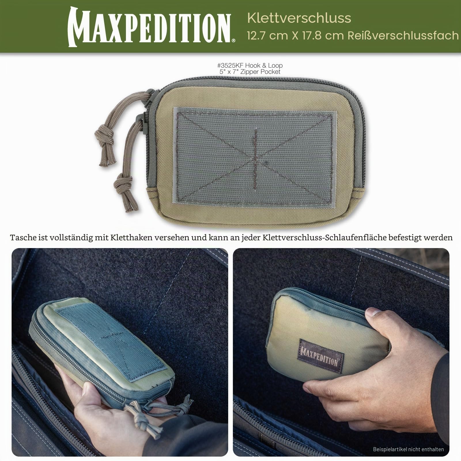 Maxpedition Hook & Loop 5 x 7 Zipper Pocket