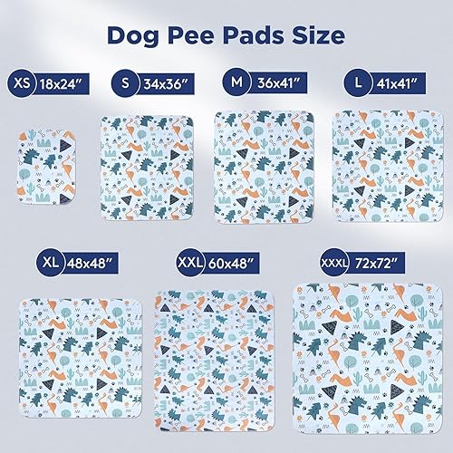 Miniatura 24 de Almohadillas lavables para orina para perros, paquete de 2 almohadillas pequeñas de 18 x 24 pulgadas, súper absorbentes, reutilizables, almohadillas