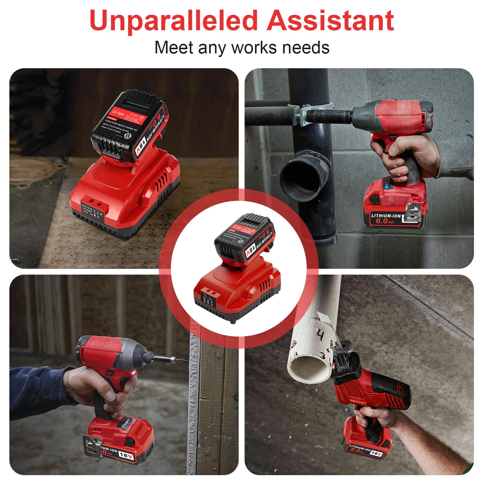 1/2" Cordless Impact Wrench | 1300N.m (960ft-lbs) | Fast Charger | 2x4.0Ah Batteries - Longer Runtime | 3 Variable Speeds | Brushless High Torque Impact Gun for Car/Mower/Pickup with Case product image 19