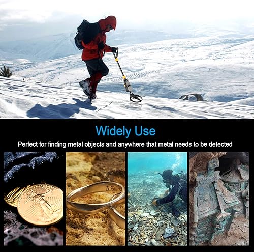 Miniatura 3 de Detector de metales profesional para adultos, detectores de metales dorados ligeros con pantalla LCD, muesca de disco todo metal 5 modos, juego de