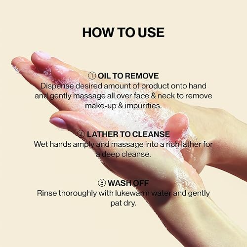 Miniatura 4 de Removedor de maquillaje coreano 2 en 1 | Limpiador sin pelar de aceite a espuma | Jojoba + miel | No se seca | 4.9 fl oz/4.97 oz