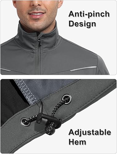 Miniatura 5 de Little Donkey Andy Chalecos ligeros Softshell para hombre, chaquetas de manga corta para golf, senderismo, correr