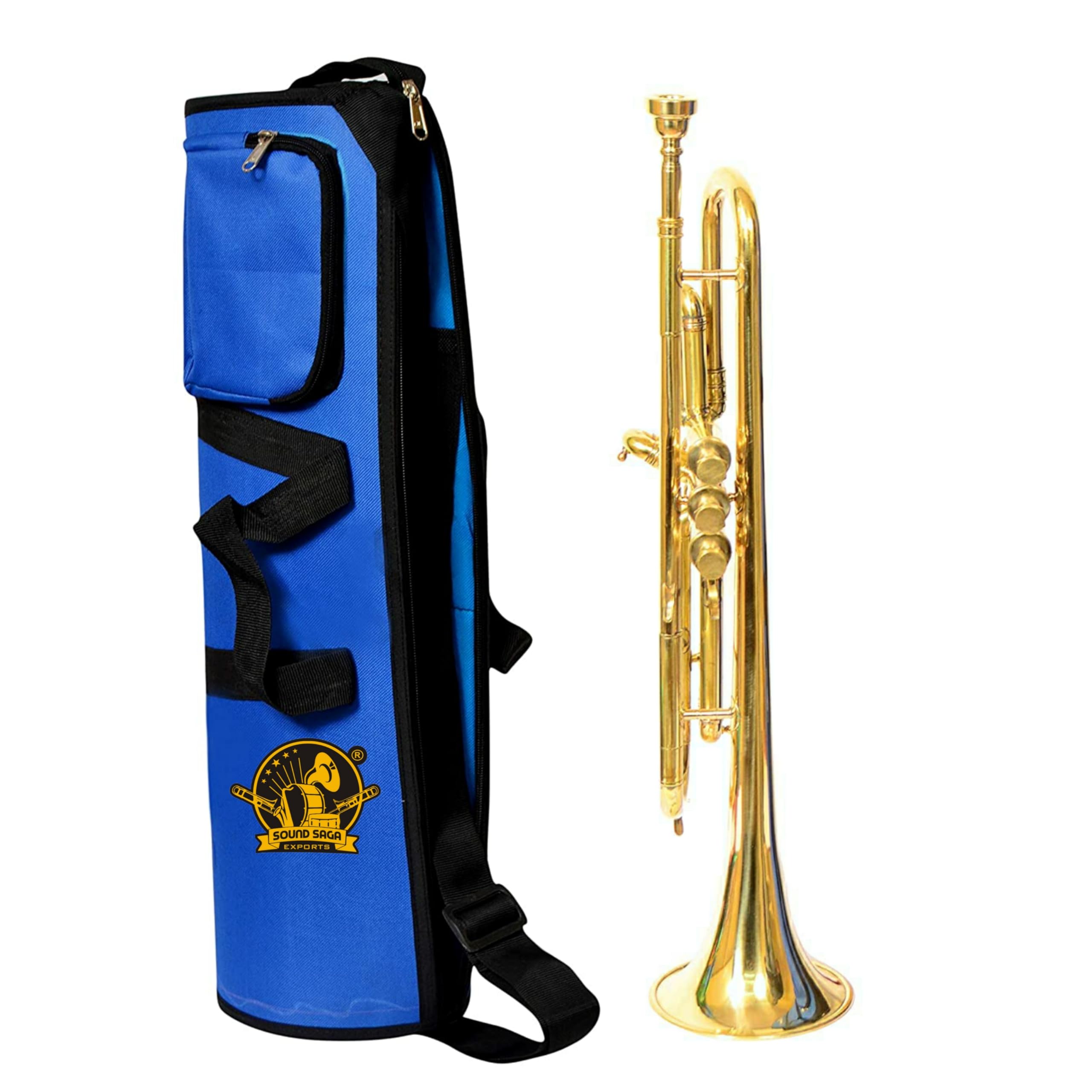 SOUND SAGA® Special Design Nd Model Trumpet gold Lacquer Finishing With Gig Bag-picture-46