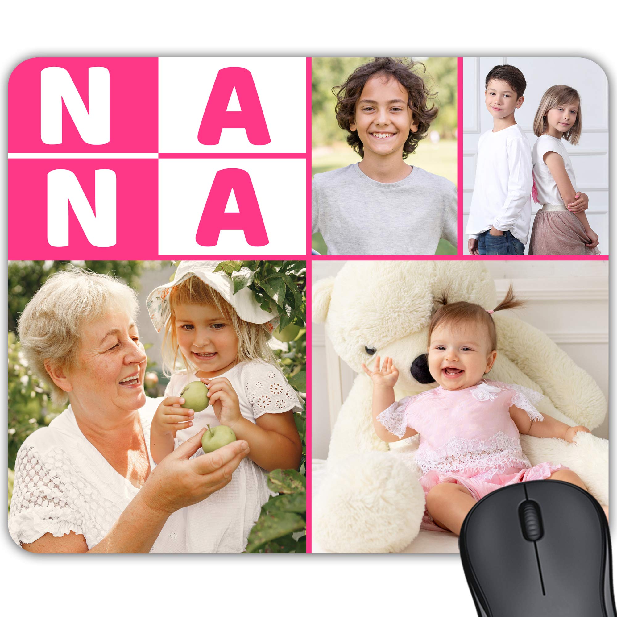 Cus2mize Personalized Mouse Pad with Picture Photo Text, Customized Mousepad, Gaming Mousepad, Personalised Mouse pad, personalized mouse mat, gaming mouse mat, Collage Mouse pad, 0792679601014