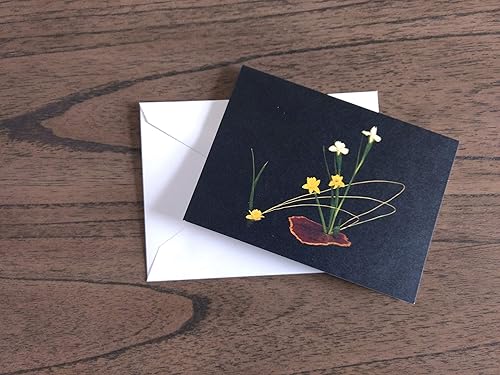 Miniatura 6 de Blank Note Cards Set, Original Art Blank Greeting Cards, Eco Friendly Notecards with Ikebana Flower Photo, Eco Friendly Recycled Paper Stationery