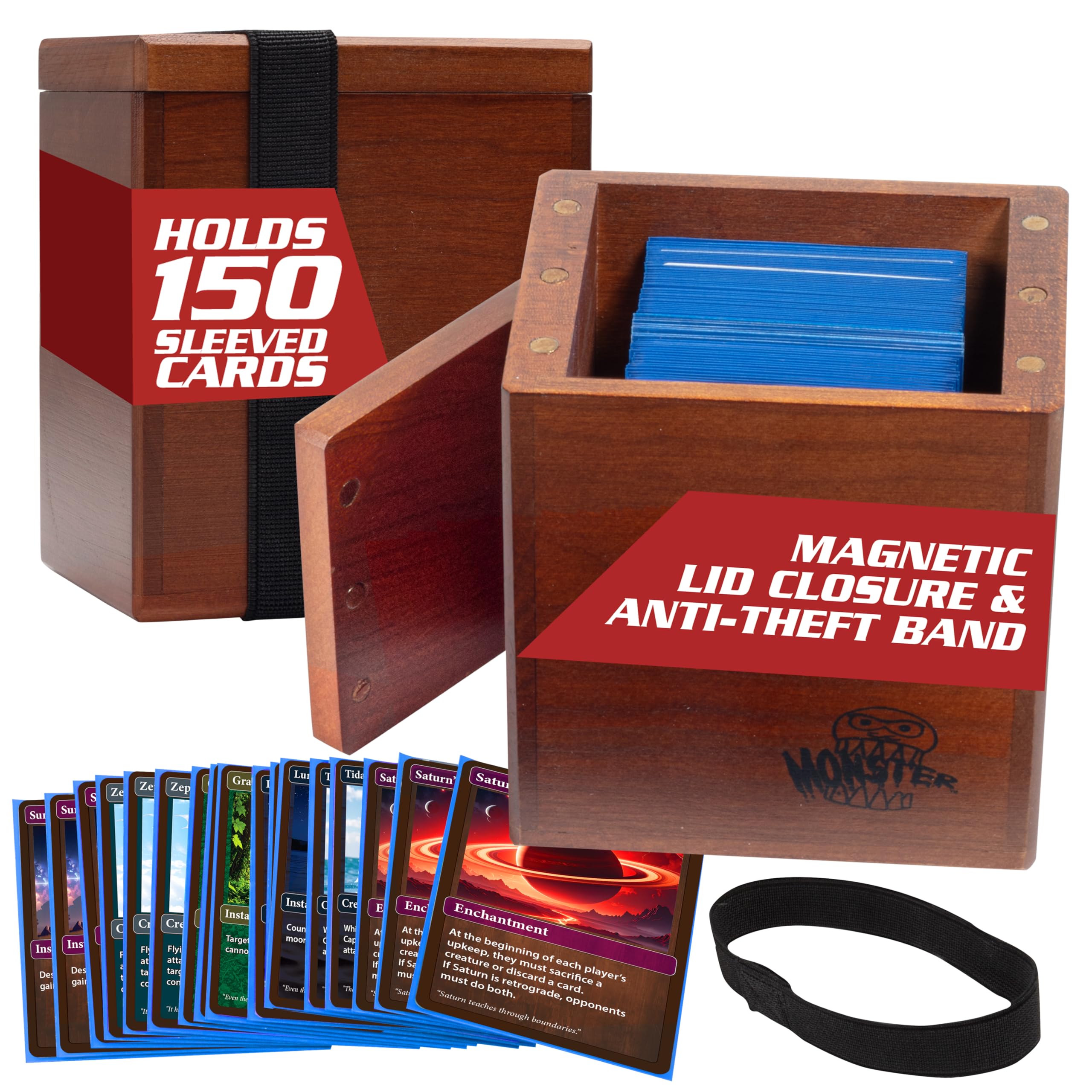 Amazon.com: Monster Wooden Deck Box w Strong Magnetic Lid