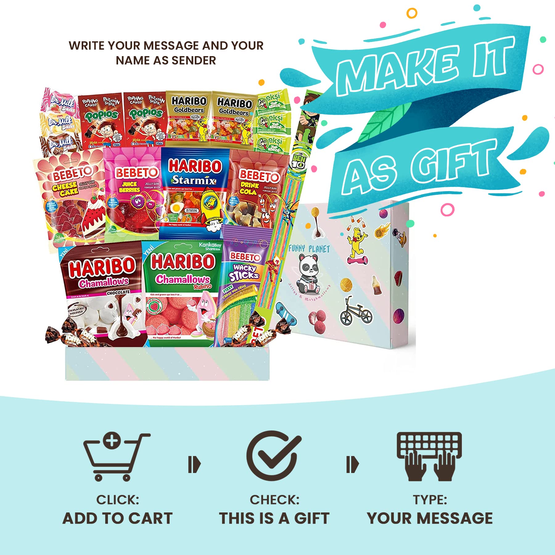 Gummy Fruit Candy Variety Pack Bulk Assortment Snack Box Mixed