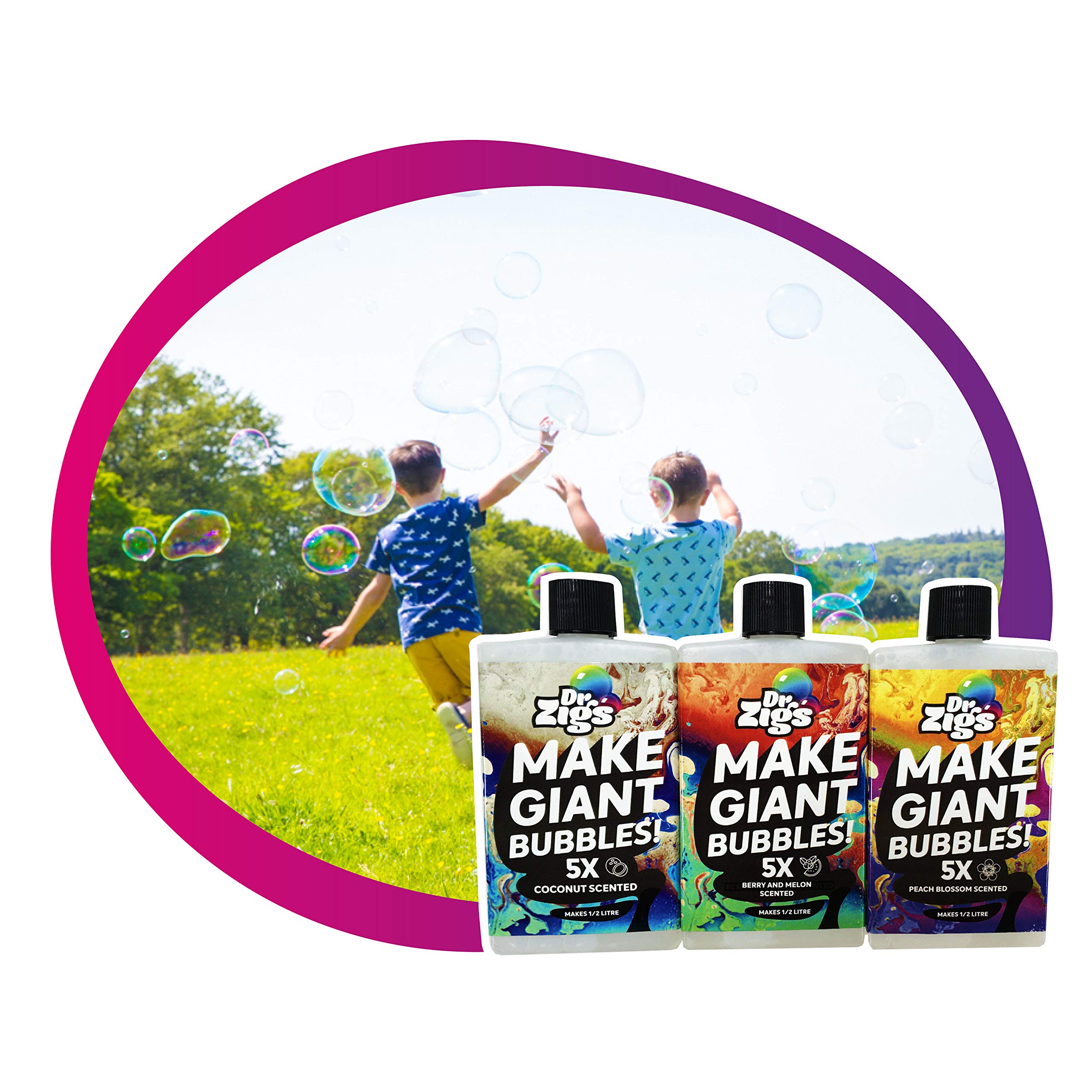 Dr Zigs Eco Giant Bubble Mix - Summer Scented Selection Pack - Innovative Concentrate, Professional Grade Solution.