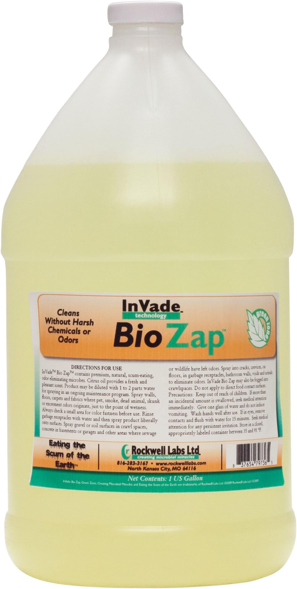 InVade Bio Zap Odor Eliminator1 Gallon