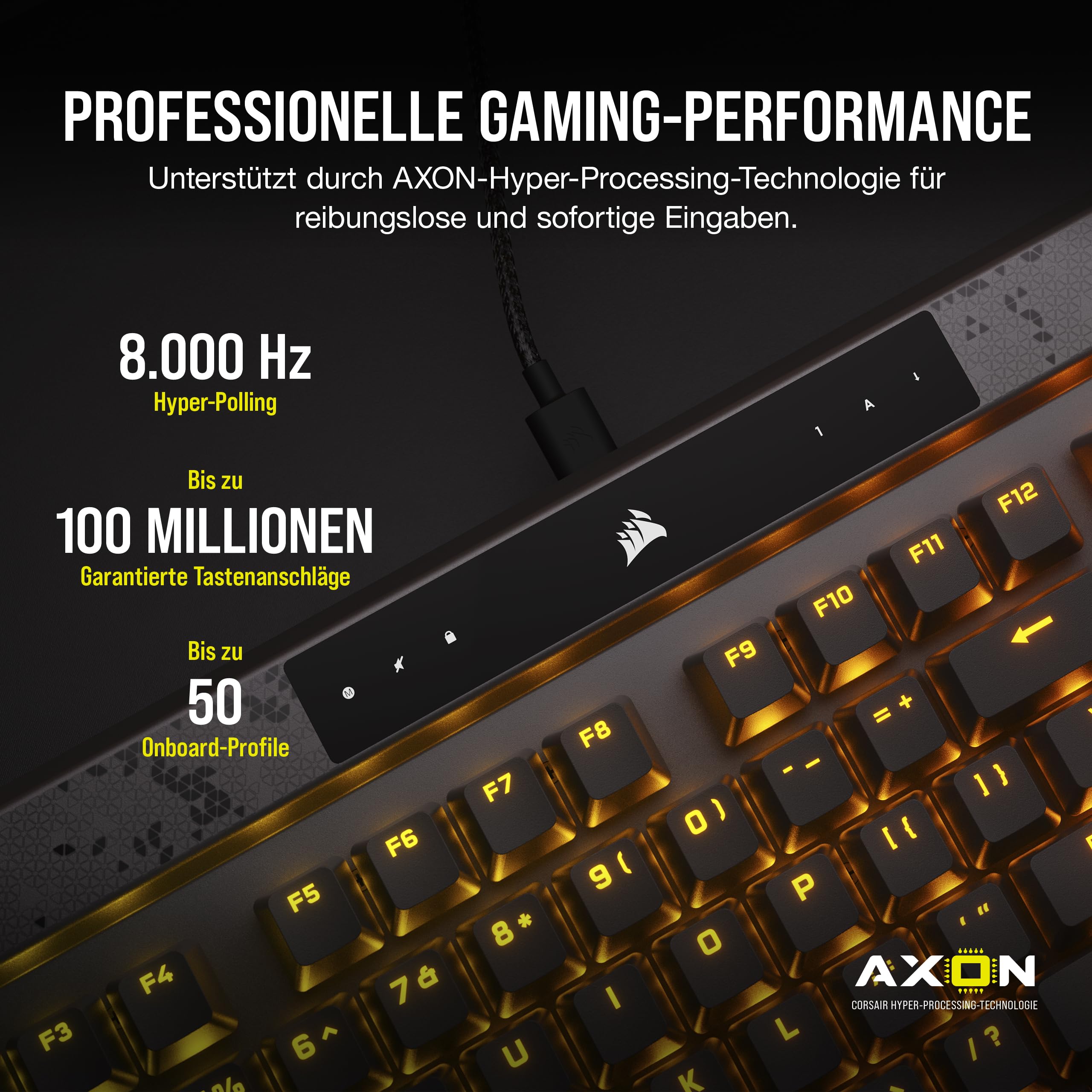 Corsair K70 MAX RGB Kabelgebundene Gaming-Tastatur Grau