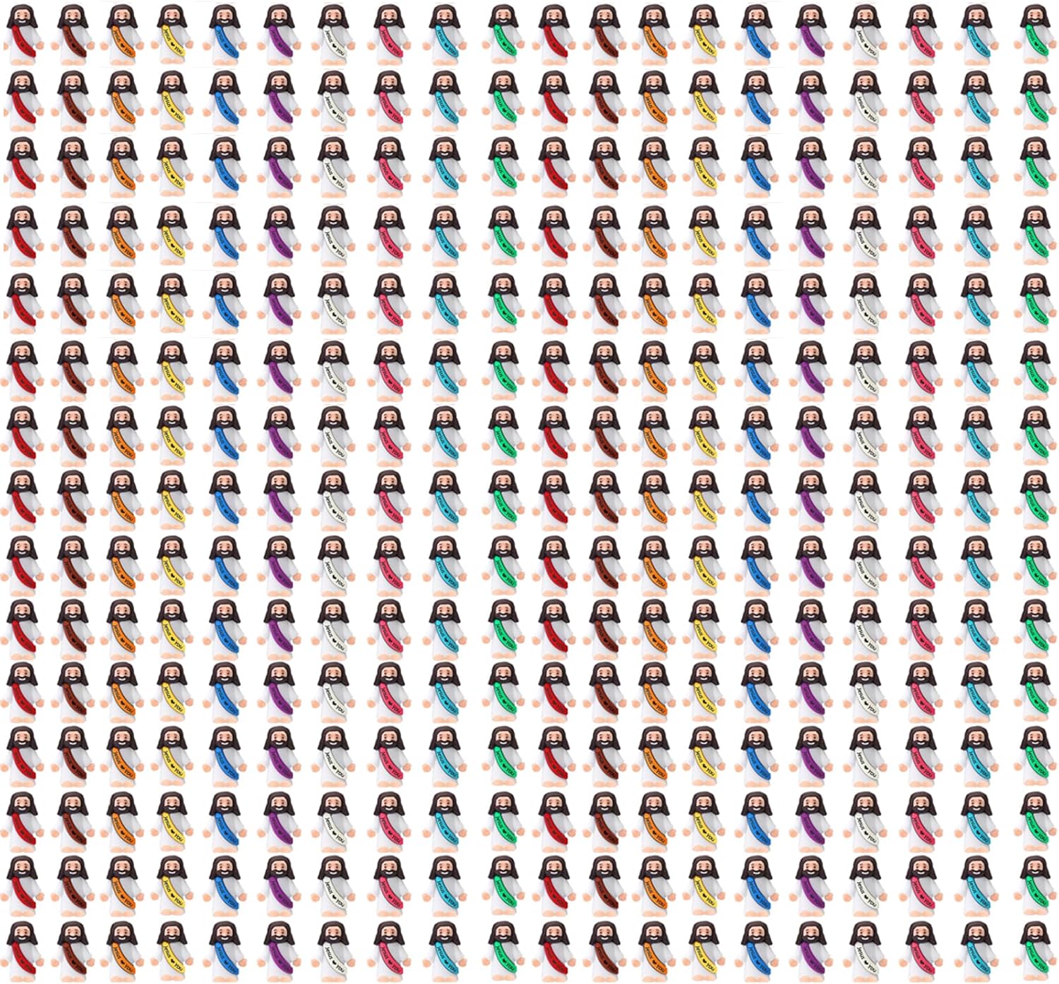 300pcs Mini Jesus Figurines in Bulk Tiny Jesus Figures Hide and Seek Religious Party Favors Sunday School Baptism Gifts