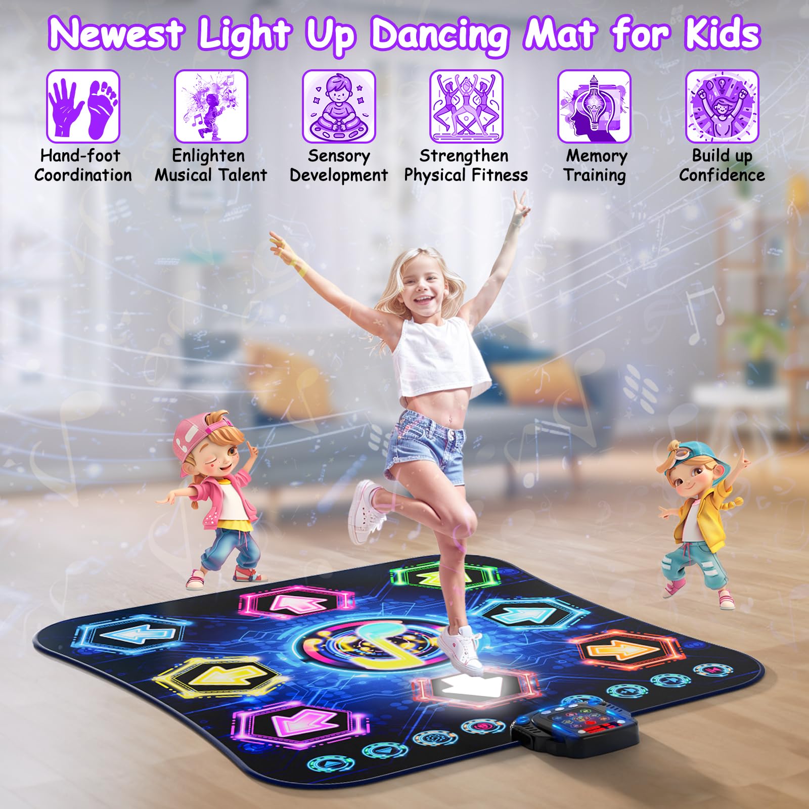 Toys For Girls 8-10 Dance Mat For Kids Ages 4-8, Electronic Dance