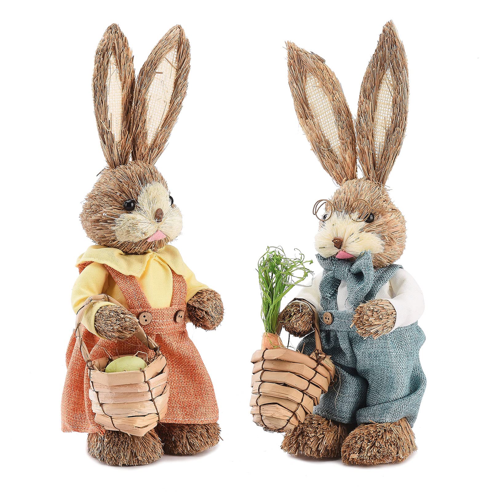 Lapin en mousse déco Pâques pelage imitation fourrure haut de gamme 35cm
