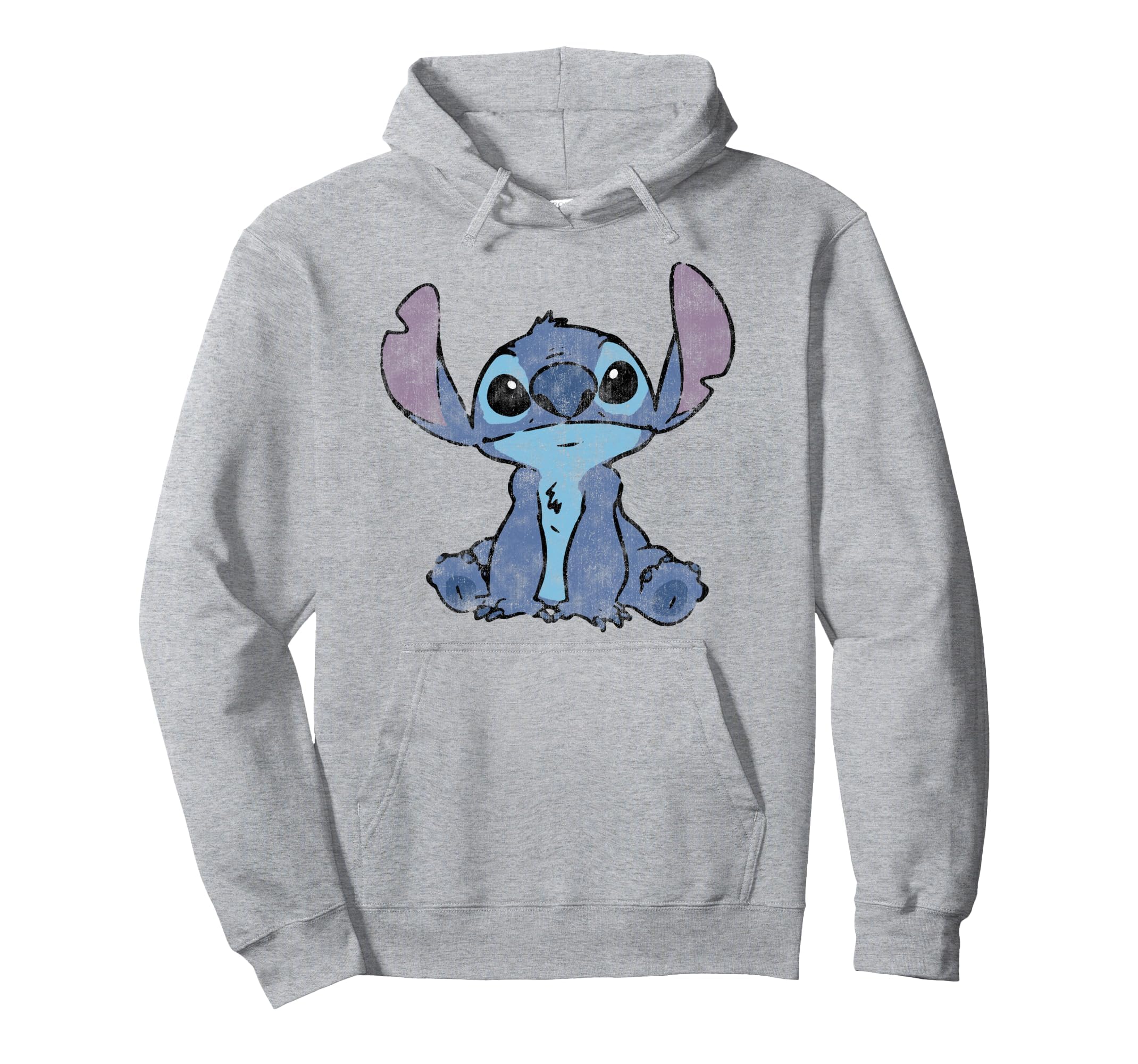Disney Lilo & Stitch Distressed Stitch Portrait Sudadera con Capucha