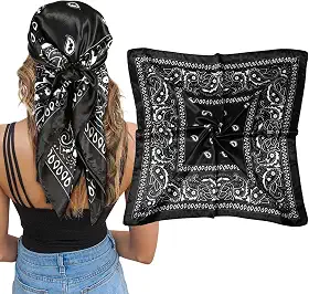 Lenço quadrado grande de cetim de 98 cm - Lenço quadrado feminino para férias na praia, acessório para cachecol, xale multiuso
