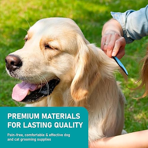 Vista 114 de Maxpower Planet - Cepillo de aseo para mascotas, herramienta de doble cara, rastrillo para perros y gatos, extraancho, peine para desenredar pelo