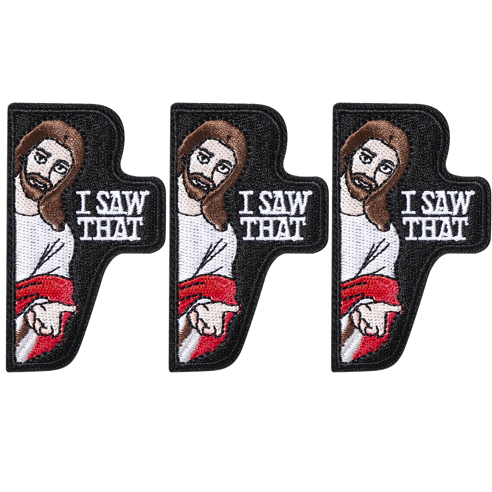 3 Pcs I Saw That Patch, ALCCIFI Hook and Loop Morale Tactical Patches, Easy-to-Use Funny Embroidered Patches for Backpacks, Bags, Hats, Jeans, Vest.